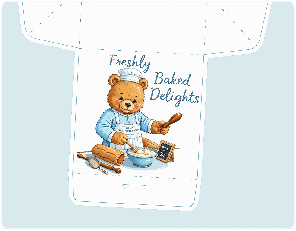 Studio 디자인, Baker Teddy, 수채화 드로잉 스타일